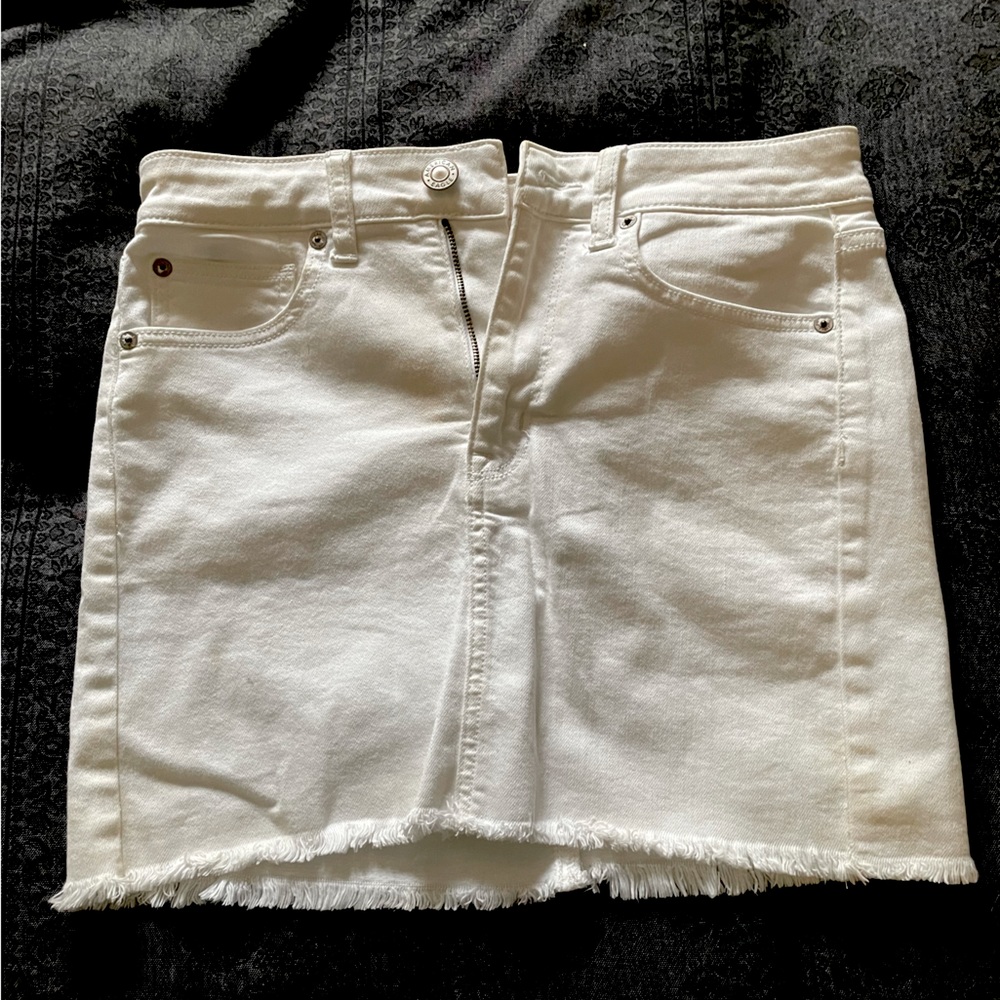 White Jean Skirt